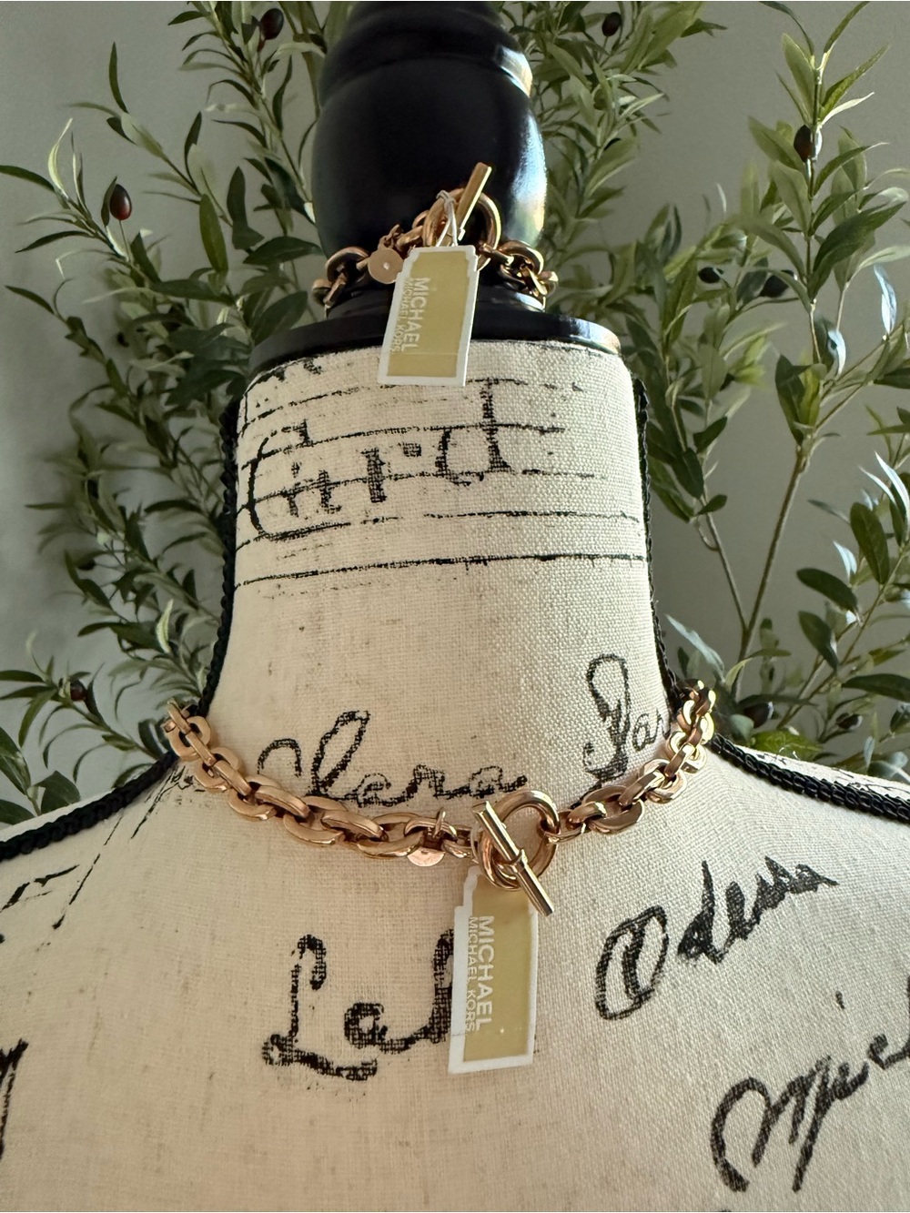 MICHAEL KORS Estate Padlock Chain Necklace & Bracelet Set - Rose Gold - Picture 6 of 6